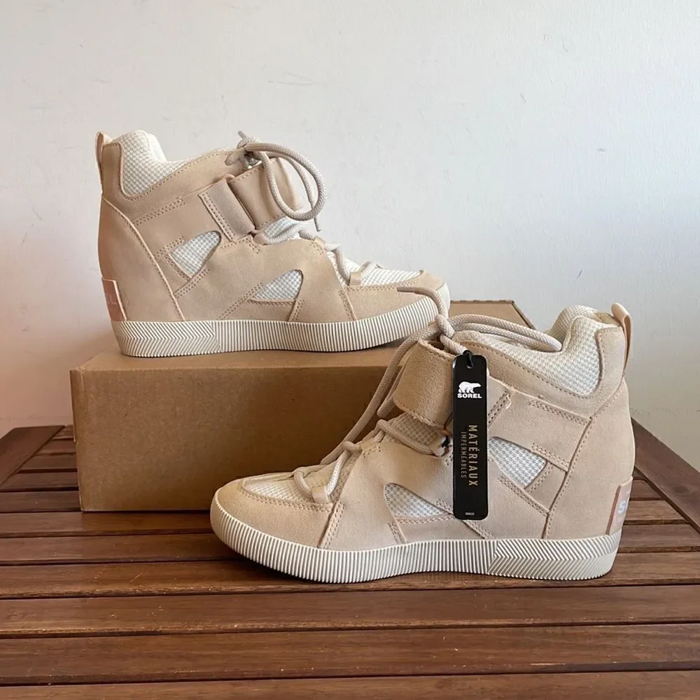 SOREL Out N About Sport Wedge Booties Nova Sand US Women 8/UK 5/EU 38.5